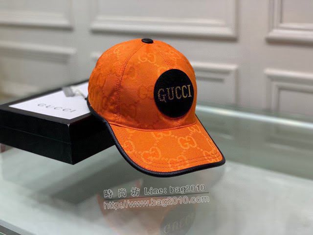 Gucci新品男士帽子 古馳GG印花棒球帽鴨舌帽  mm1378